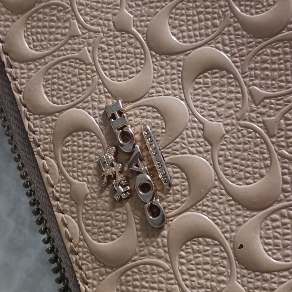 Coach Tan Embossed Women's Wallet - Picture 5 of 5
